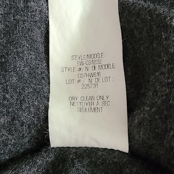 HELMUT LANG Sonar Grey Asymmetrical 100% Wool Sleeveless Dress Women's Size XS - Picture 15 of 16